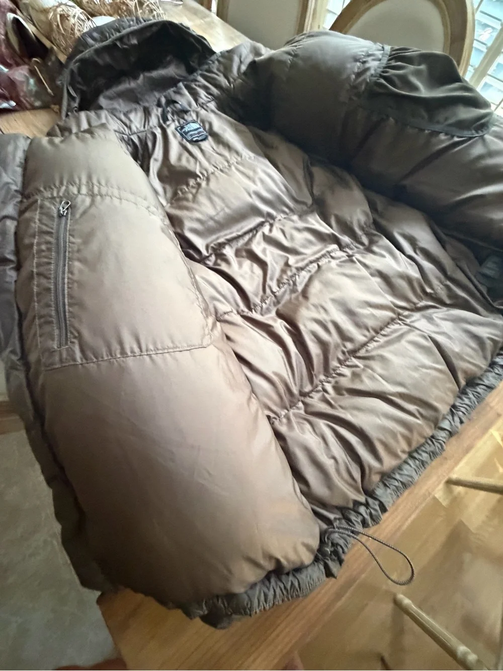 NORTH FACE SUMMIT SERIES 700 PRO DOWN JACKET COFFEE BROWN MENS XL NWOT DOWN HOOD